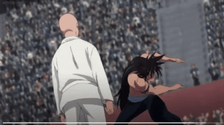 Curb Stomp Charranko Saitama GIF