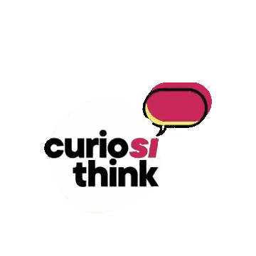 Curiosi Think Logo With Speech Bubble Sticker