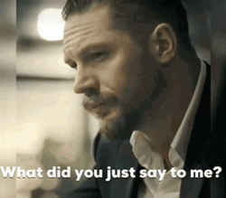 Curious Tom Hardy GIF