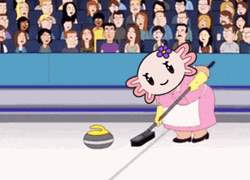Curling In Cartoon GIF