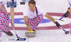 Curling Norway Team In Stripes Pants GIF