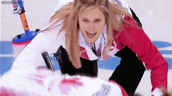 Curling Woman Saying We Got Gold GIF