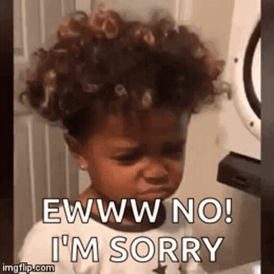 Curly Girl Crying Eww No! I'm Sorry GIF