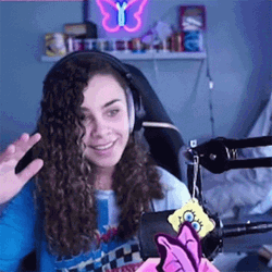 Curly Girl Hand Shivering GIF
