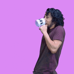 Curly Guy Spit Out Lmao GIF