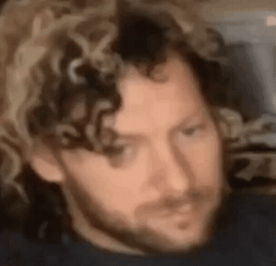 Curly Hair Beard Man Funny Face Blurry Photo GIF