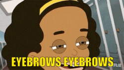 Curly Hair Eyebrow Raise GIF