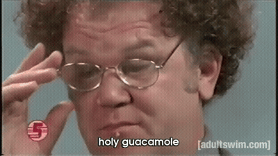 Curly Hair Glasses Man Smoking Says Holy Guacamole GIF