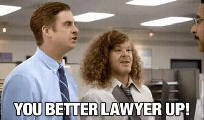 Curly Hair Man Says You Better Lawyer Up GIF