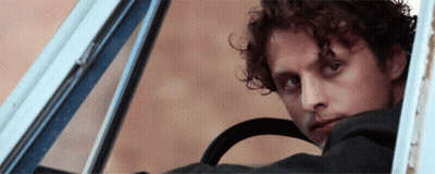 Curly Hair Man Sitting In Car GIF