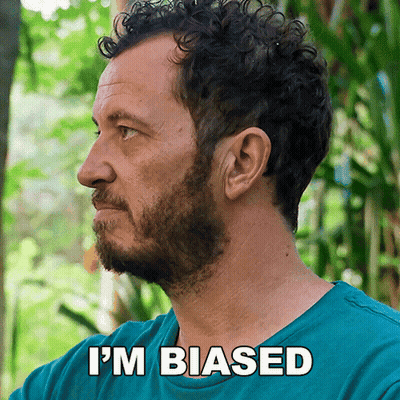 Curly Hair Man With Beard Says I'm Biased GIF