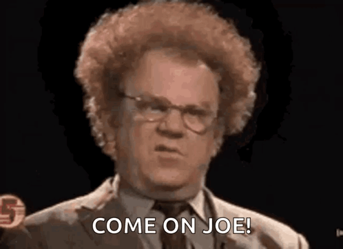 Curly Hair Man With Glasses Saying Come On Joe GIF