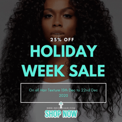Curly Hair Woman Holiday Week Sale GIF