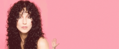 Curly Hair Woman On Pink Saying Quete GIF