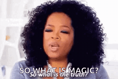 Curly Hair Woman Saying So What Is Magic And Truth GIF