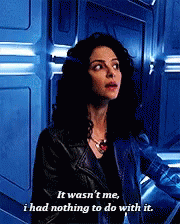 Curly Hair Woman Says It Wasn't Me GIF