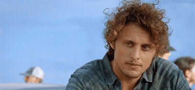 Curly Haired Bearded Man Green Plaid Shirt GIF