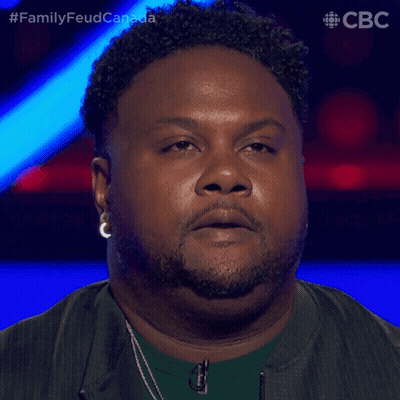 Curly Haired Bearded Man With CBC Logo GIF
