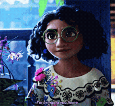 Curly-Haired Girl With Glasses Says I'm Bringing You Home GIF