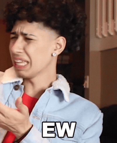 Curly Haired Man Making Funny Face Ew GIF