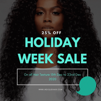 Curly Haired Woman Holiday Sale GIF