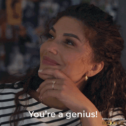 Curly Woman Good Thinking You Are A Genius GIF