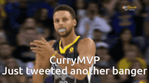 Curry Mvp Just Tweeted Another Banger With A Picture Of Curry GIF