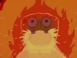 Cursed Spongebob Gushing Water Open Mouth GIF