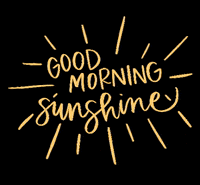 Cursive Good Morning Sunshine Text GIF