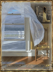 Curtain Opening By Blowing Wind GIF