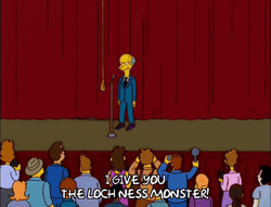 Curtain Opening Mr. Burns Announcing GIF