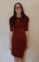 Curtsy Nerdy Girl Showing Respect GIF