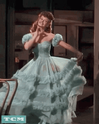 Curtsy Vintage Actress Rita Hayworth GIF