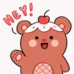 Cute Animated Bear Waving Hey GIF