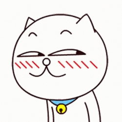Cute Animated Cat Teasing Eye Sticker GIF