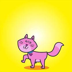 Cute Animated Cat Walking