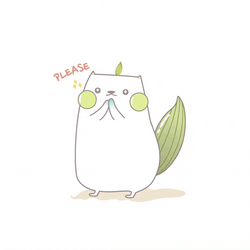 Cute Animated Chubby Cat Please Dont Go  GIF