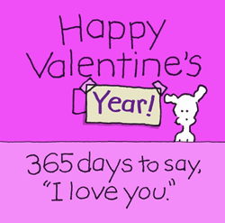 Cute Animated Dog Happy Valentine Day Greeting GIF