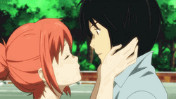 Cute Animated Eden Of The East Kiss GIF