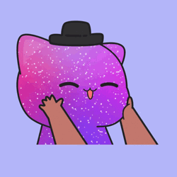 Cute Animated Glittering Cat GIF