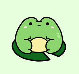 Cute Animated Green Frog Boing GIF