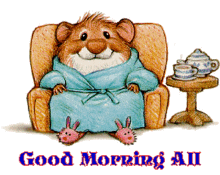 Cute Animated Hamster Good Morning Team