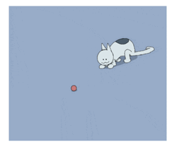 Cute Animated Playing Moving Cat  GIF