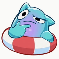 Cute Animation Thinking Mmm GIF