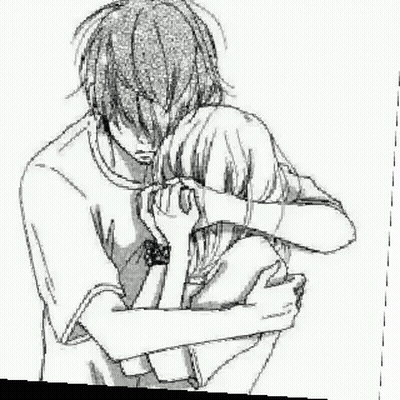 Cute Anime Girl Drawing Black White Long Hair GIF