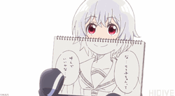 Cute Anime Girl Sketchbook Drawing