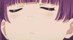 Cute Anime Girl Sniffing GIF