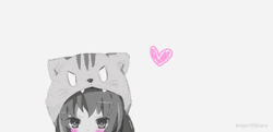 Cute Anime Girl With Cat Hat
