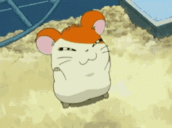 Cute Anime Hamtaro Happy Jump
