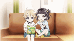 Cute Anime Homura Funny Snacking